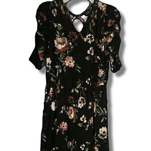 Floral Black Jumpsuit